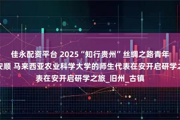佳永配资平台 2025“知行贵州”丝绸之路青年交流活动走进安顺 马来西亚农业科学大学的师生代表在安开启研学之旅_旧州_古镇
