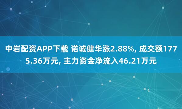 中岩配资APP下载 诺诚健华涨2.88%, 成交额1775.36万元, 主力资金净流入46.21万元